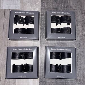 〰️Better Homes & Gardens Black Napkin Rings Set
